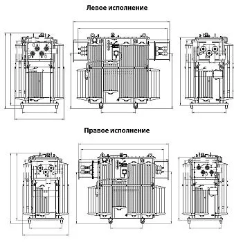 Фото чертежа ТМГФ 1250/10/0,4